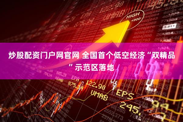 炒股配资门户网官网 全国首个低空经济“双精品”示范区落地